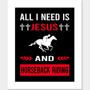 I Need Jesus And Horseback Riding Horse Riding Posters and Art